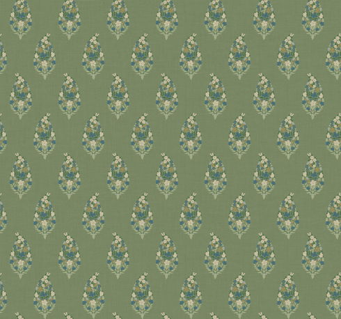 Paisley Green Wallpaper
