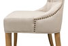 Sophie Side Chair, White Linen, Dining Chair by Sarreid, 20" length x 17" width x 38" height thumbnail 7