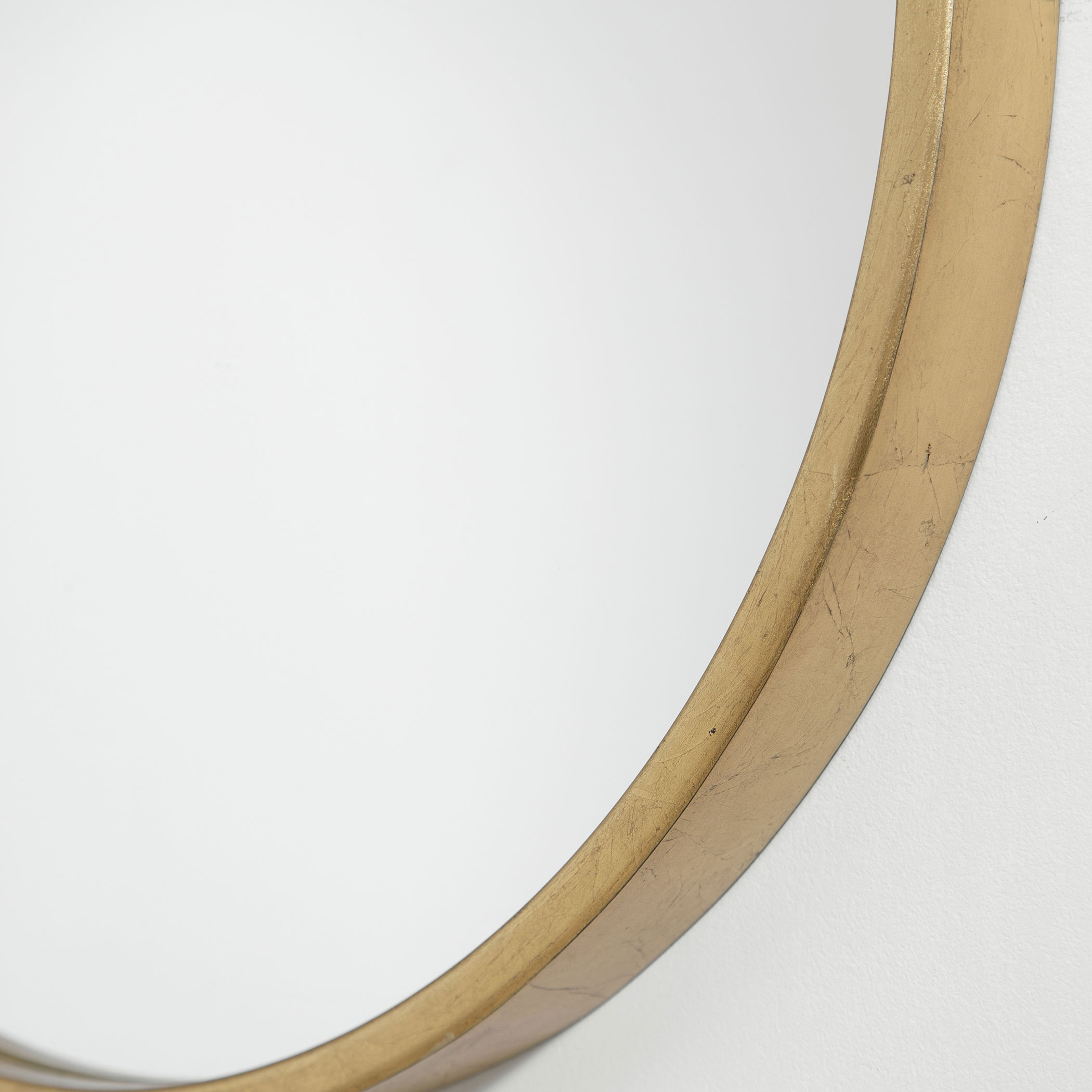 Varina Minimalist Gold Oval Mirror large image 