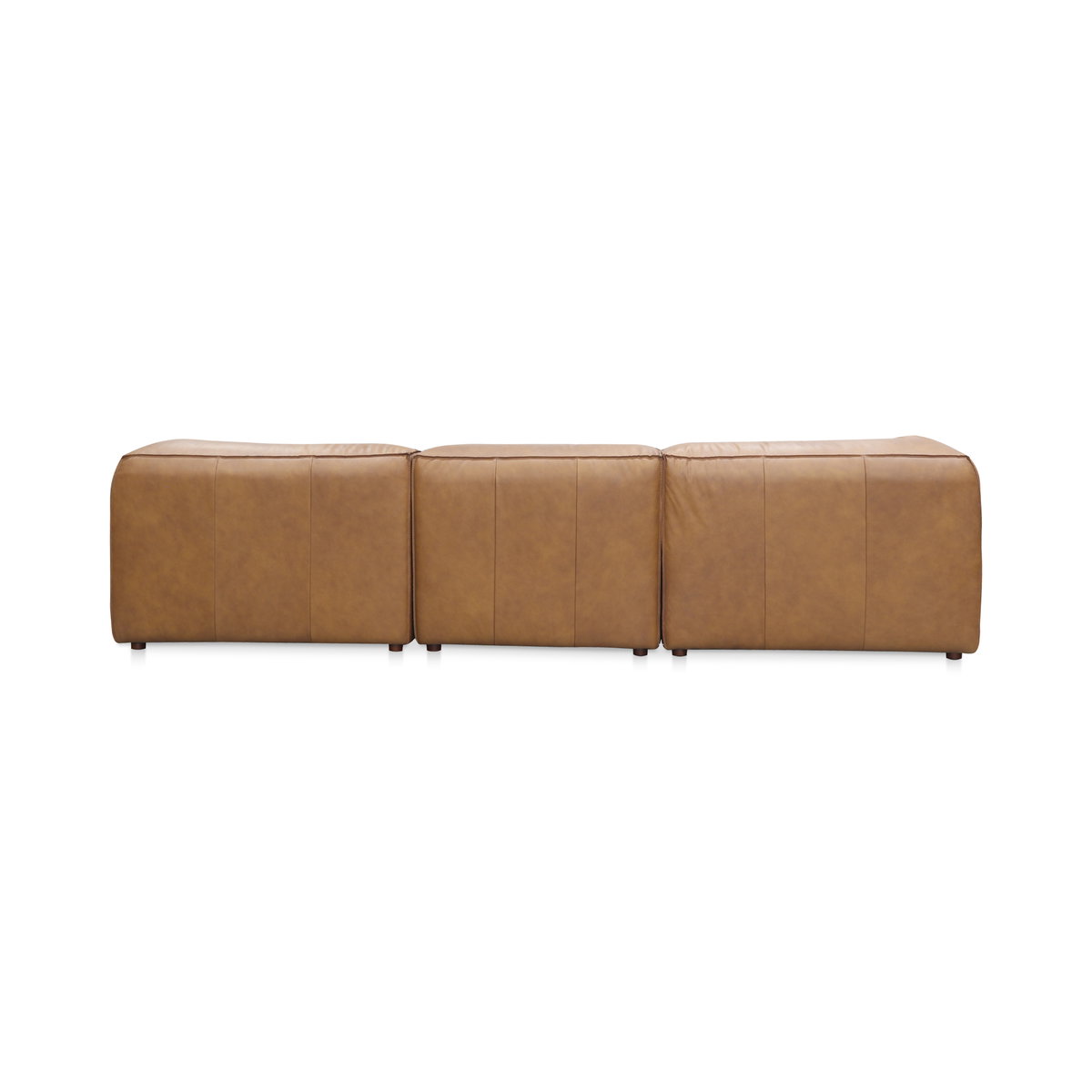 Form Dream Modular Sectional Sonoran Tan Leather, Sectional Sofa by Moe's Home, 112" width x 26" height x 102.5" depth View 4