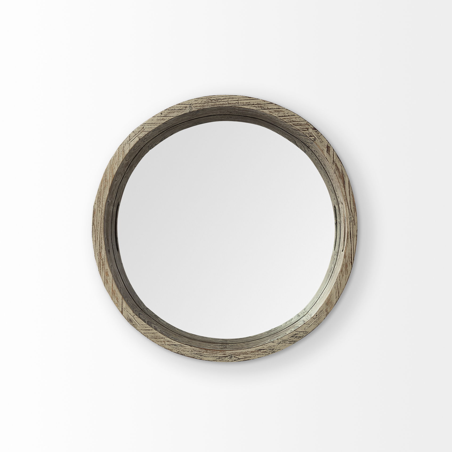 Whittier Small 20L x 20W Brown Wooden Mirrored Base Tray, Decorative Tray by Mercana, 20.08" length x 3.54" width x 20.08" height View 8