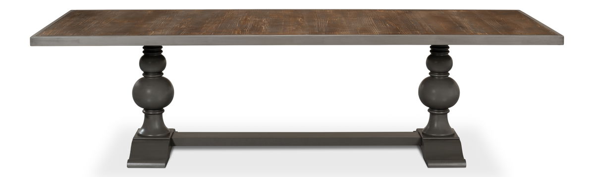 Rectangular Dining Table  As Shown, by Sarreid, 3'4" length x 9' width x 2'6" height View 2
