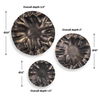 Peonia Outdoor Bronze Wall Art Set/3, Sculptural Wall Art by Uttermost, 20" width x 20" height x 2.5" depth thumbnail 3