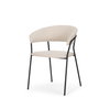 Carolyn Contoured Back Dining Side Chair | Oatmeal Fabric with Metal, Dining Chair by Mercana, 20.5" length x 23.75" width x 31" height thumbnail 1