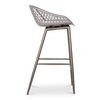 Piazza Outdoor Counter Stool Grey - Set Of Two, Counter & Bar Stool by Moe's Home, 19" width x 34" height x 19" depth thumbnail 5