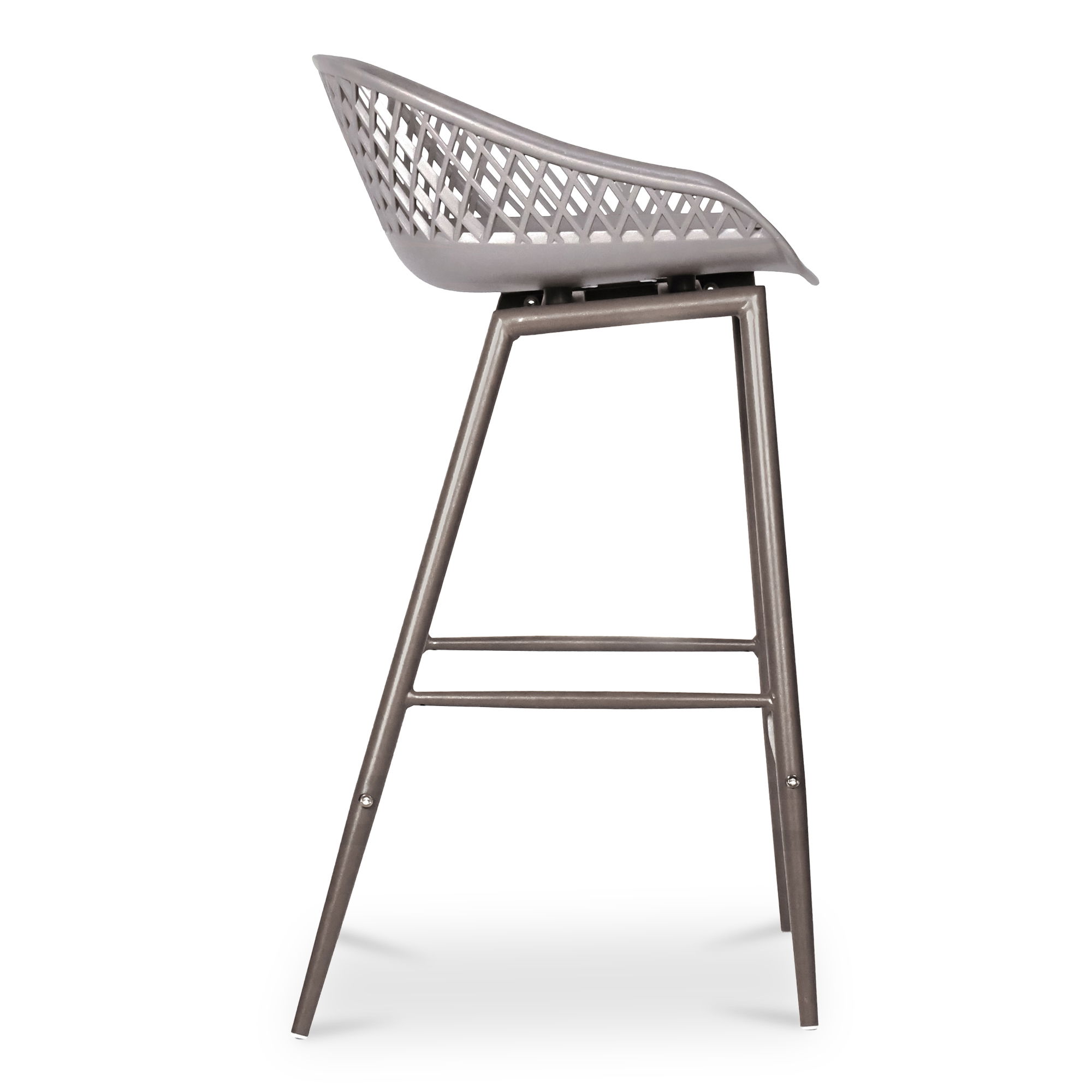 Piazza Outdoor Counter Stool Grey - Set Of Two, Outdoor Chair by Moe's Home, 1'7" width x 2'10" height x 1'7" depth View 5