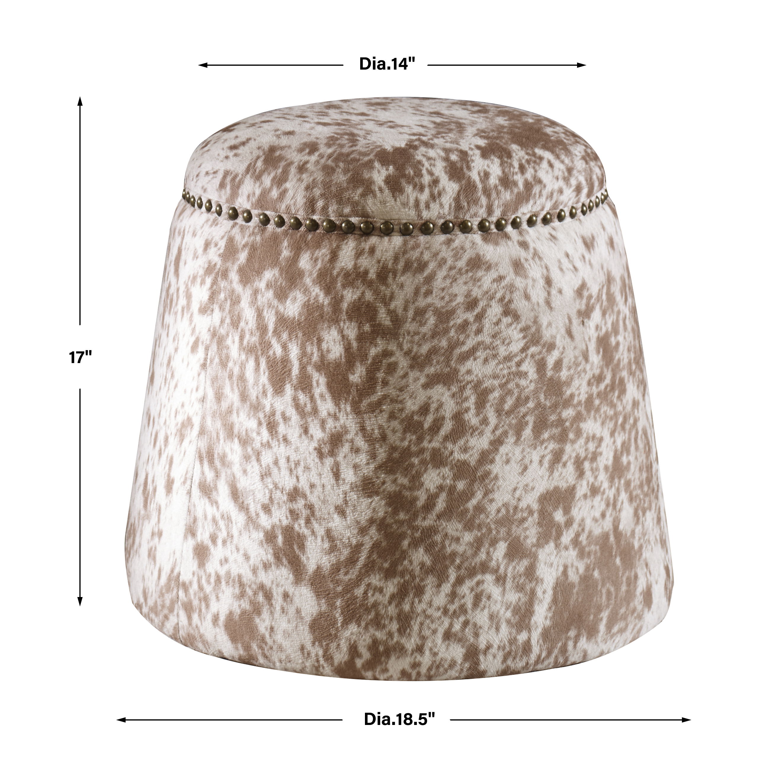 Gumdrop Cow Hide Ottoman large image 