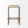 Aida 26' Seat Height Light Gray Wood Counter Stool, Counter & Bar Stool by Mercana, 18.5" length x 14" width x 26" height thumbnail 3