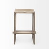 Aida Backless 26in Seat Counter Stool | Light Gray, Counter & Bar Stool by Mercana, 18.5" length x 14" width x 26" height thumbnail 6