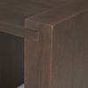Wesson Dark Brown Wood Accent Table, Side & End Table by Mercana, 23" length x 22" width x 22" height thumbnail 8