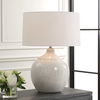 Dribble White Glaze Table Lamp, by Uttermost, 19" width x 25.75" height x 19" depth thumbnail 2