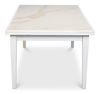 Rect. Extension Dining Table, White, by Sarreid, 81" length x 41" width x 2" height thumbnail 3