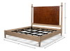 Marcus King Bed, by Sarreid, 7'3" length x 6'11" width x 6' height thumbnail 14