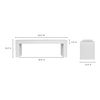 Lazarus Outdoor Bench White, Benche by Moe's Home, 55" width x 18.5" height x 15.75" depth thumbnail 7