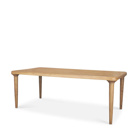 Suvan 84L Light Brown Rectangular Oak Wood Dining Table