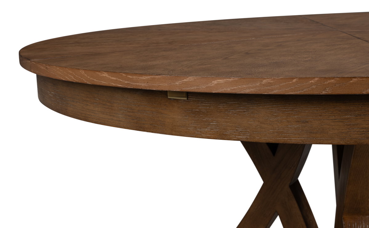 Casual Jupe Dining Table Light Mink Med, by Sarreid, 4'7" length x 4'7" width x 2'6" height View 8