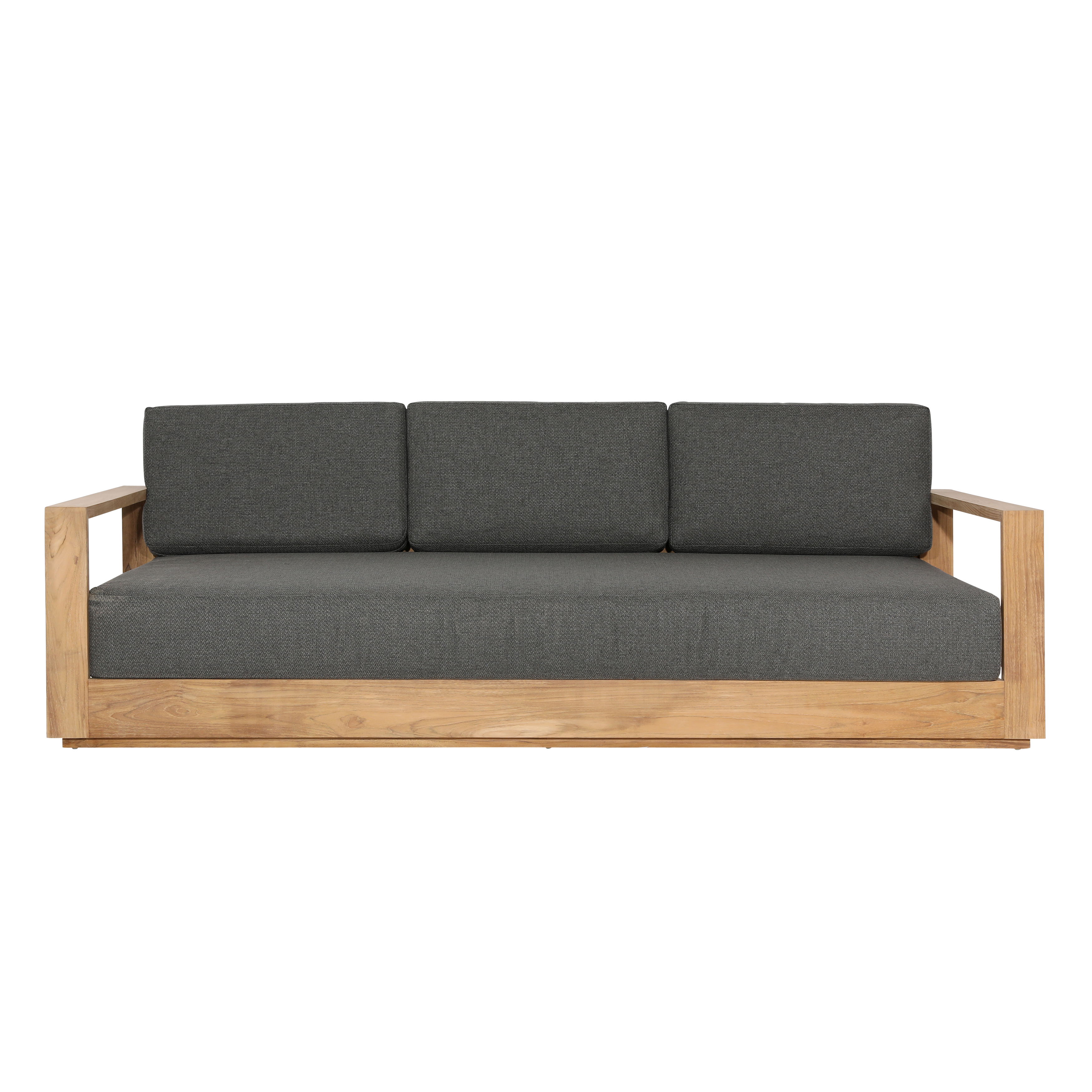 Darlene Outdoor Sofa Charcoal, Sofas & Sectional by Dovetail, 94.62" width x 32.5" height x 33.5" depth View 2
