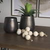 Quade Small Gold Metal Planter, Vase by Mercana, 8.5" length x 8.5" width x 8.5" height thumbnail 5