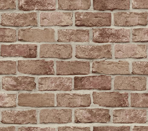Stretcher Brick Red Peel & Stick Wallpaper