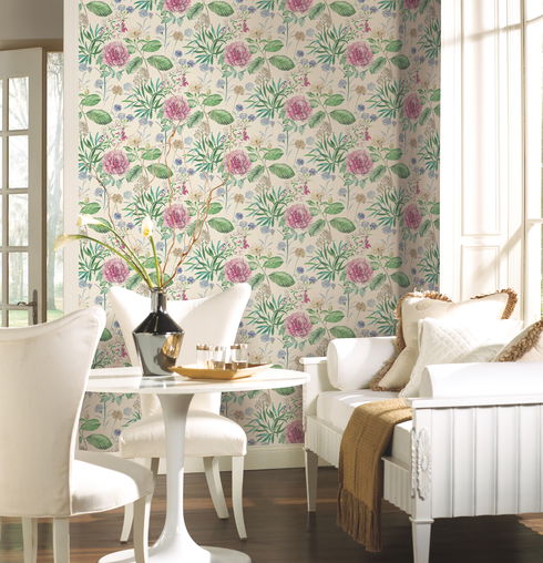 Midsummer Floral Pink Wallpaper