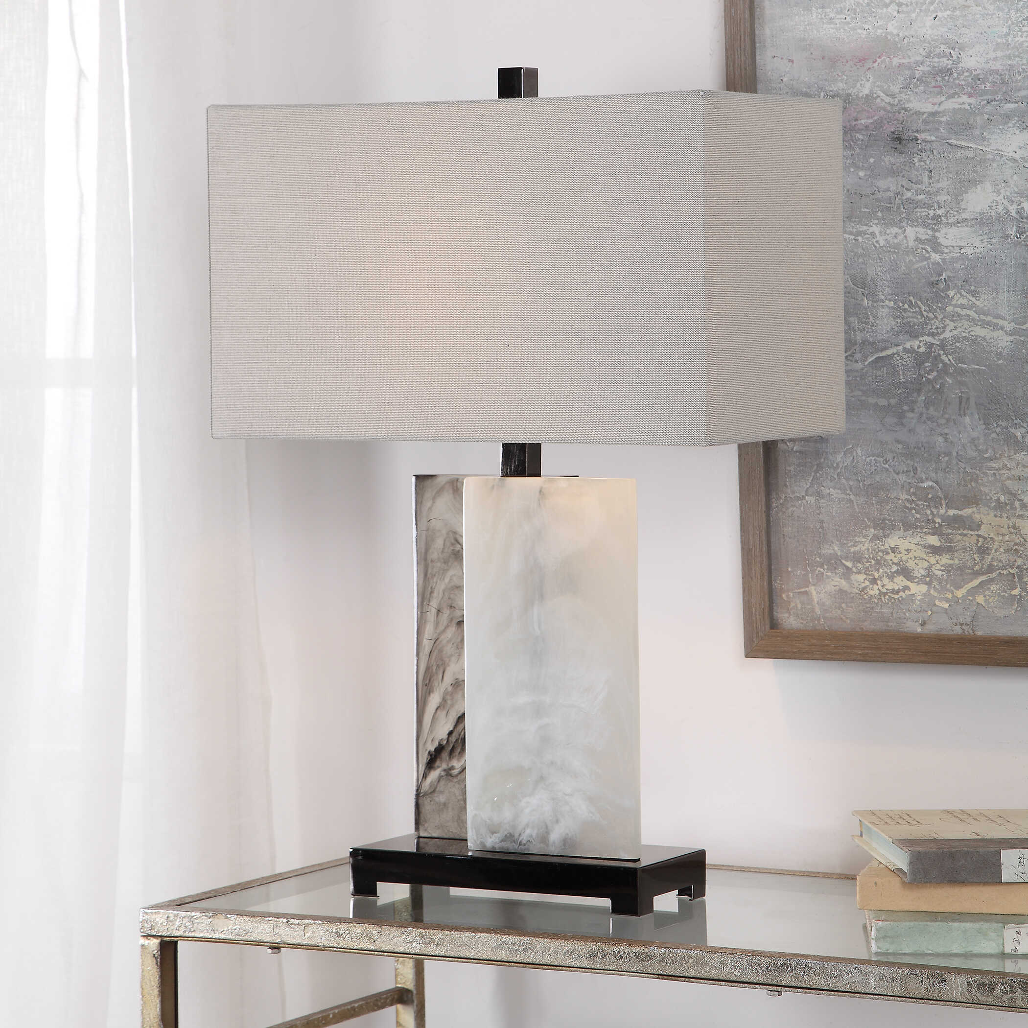 Vanda Table Lamp, by Uttermost, 17.5" width x 26.25" height x 10" depth View 2