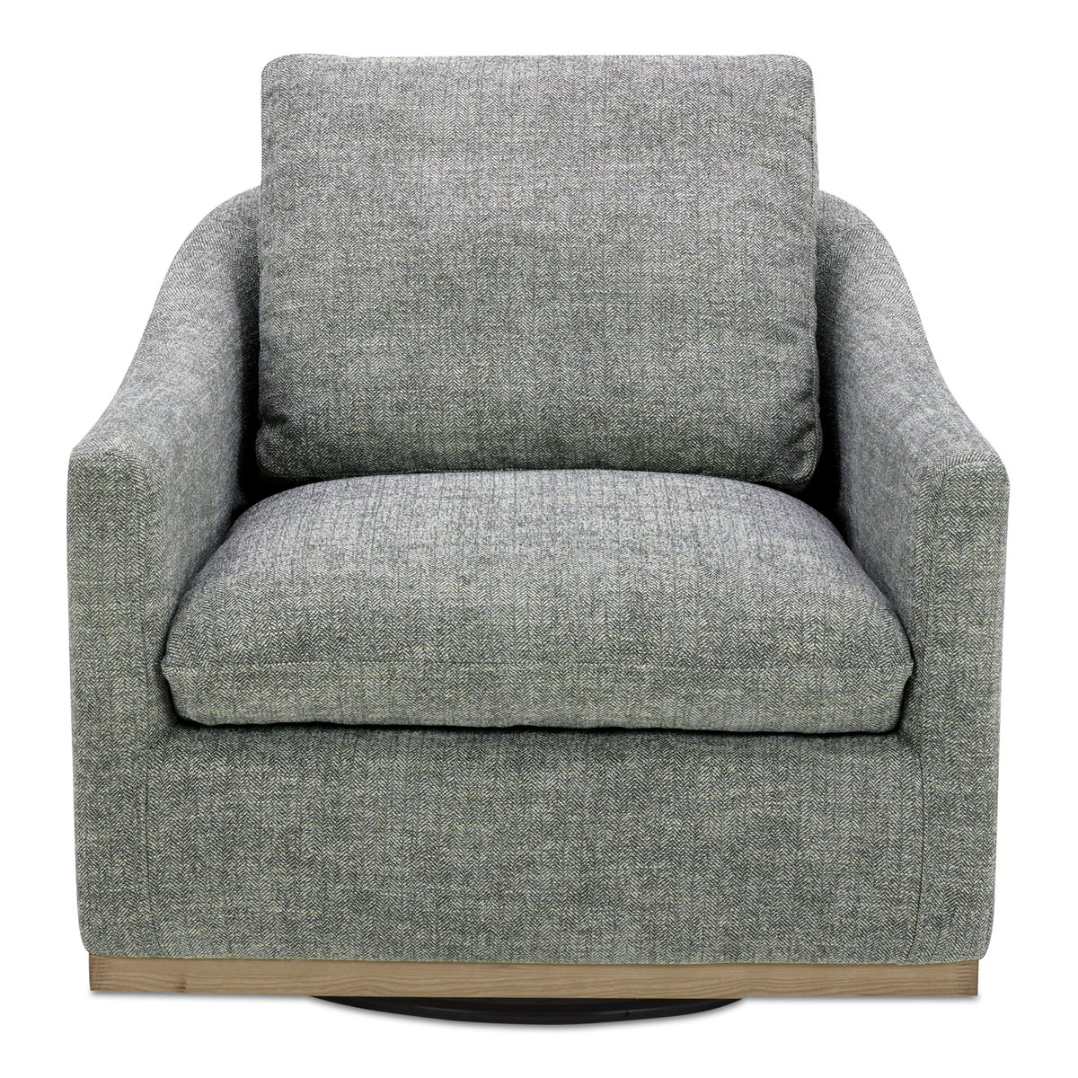 Linden Swivel Chair Slated Moss, Accent Chair by Moe's Home, 33" width x 28.35" height x 34" depth View 1