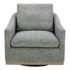 Linden Swivel Chair Slated Moss, Accent Chair by Moe's Home, 33" width x 28.35" height x 34" depth thumbnail 1