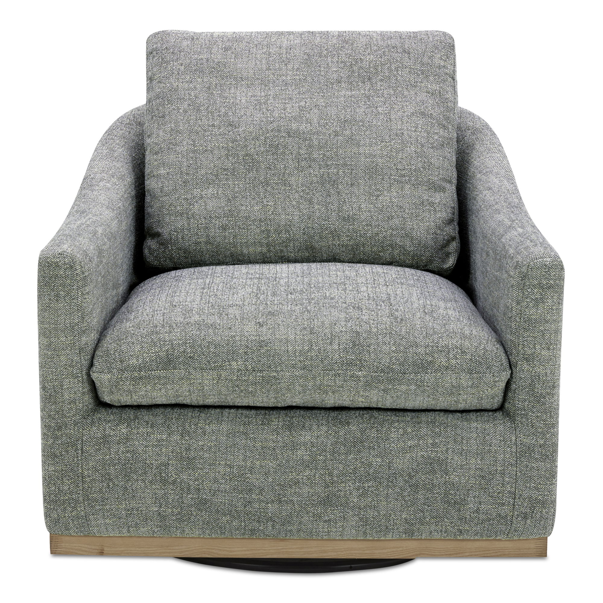 Linden Swivel Chair Slated Moss large image 