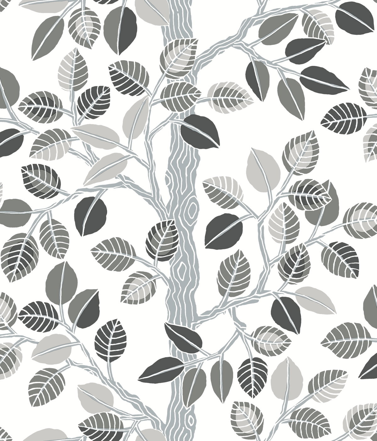 Forest Leaves Neutral Peel & Stick Wallpaper, by York Wall, 20' length x 1'8.5" width x 0.02" depth