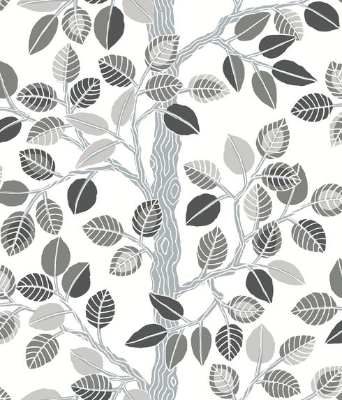 Forest Leaves Neutral Peel & Stick Wallpaper