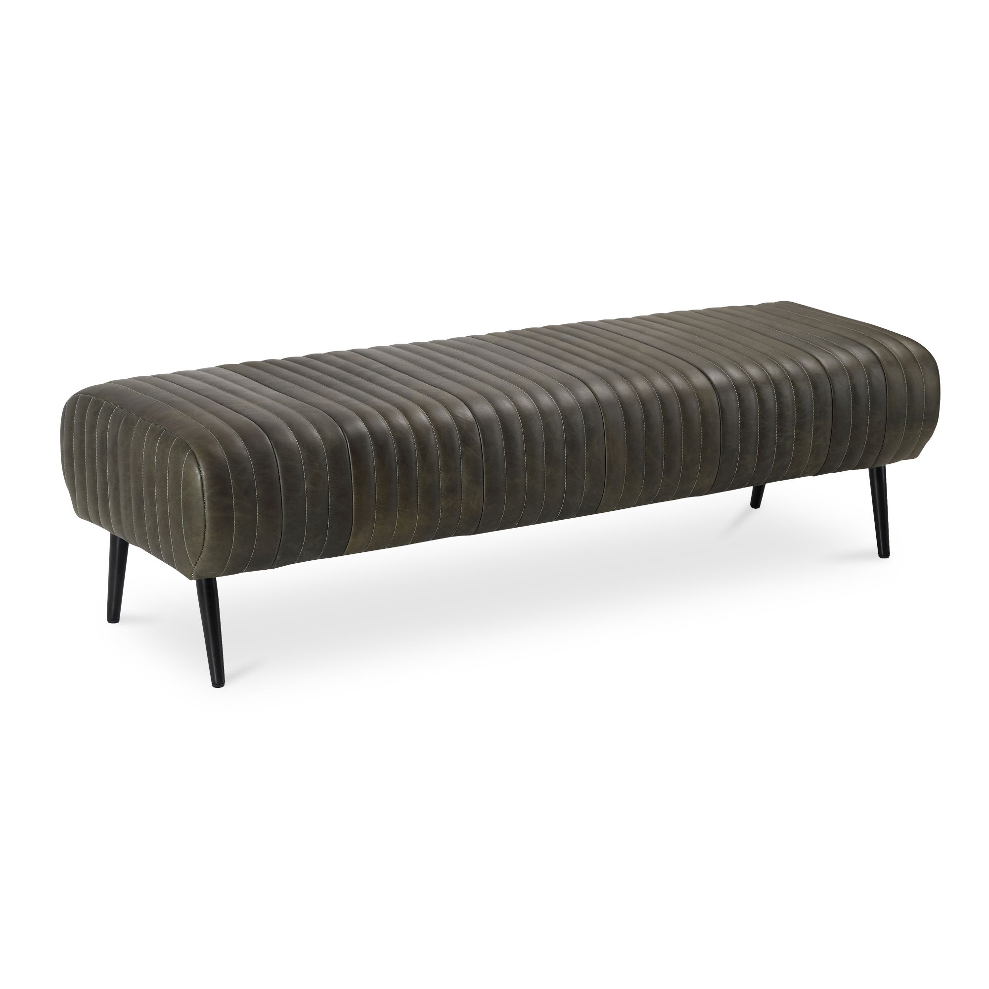 Endora Bench Charred Olive, Benche by Moe's Home, 59" width x 16.5" height x 19" depth View 2