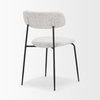 Casey Curved Back Dining Side Chair | Gray Fabric with Black Metal, Dining Chair by Mercana, 21.26" length x 20.08" width x 31.25" height thumbnail 10