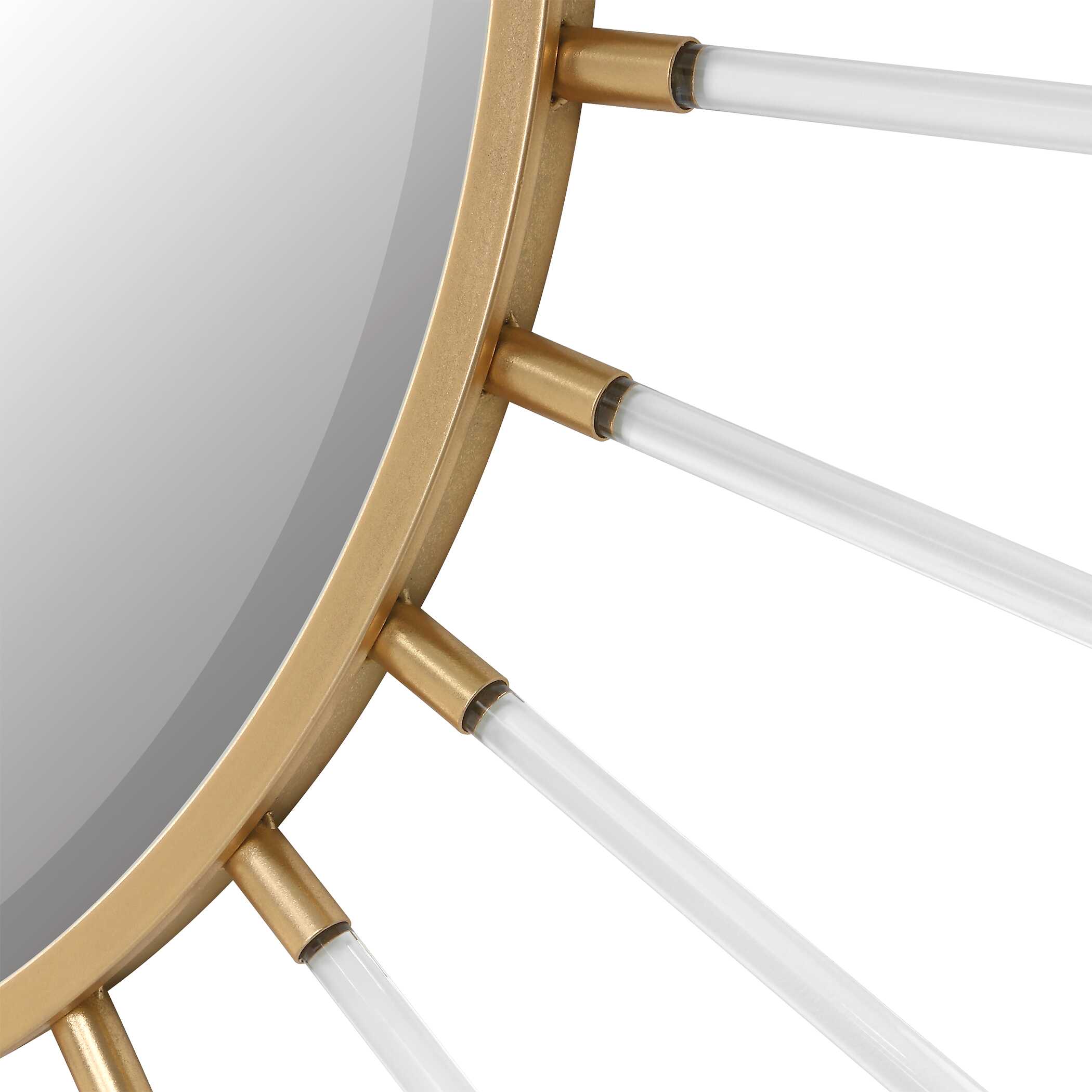 Oracle Round Starburst Mirror, by Uttermost, 55.25" width x 55.25" height x 1.5" depth View 6