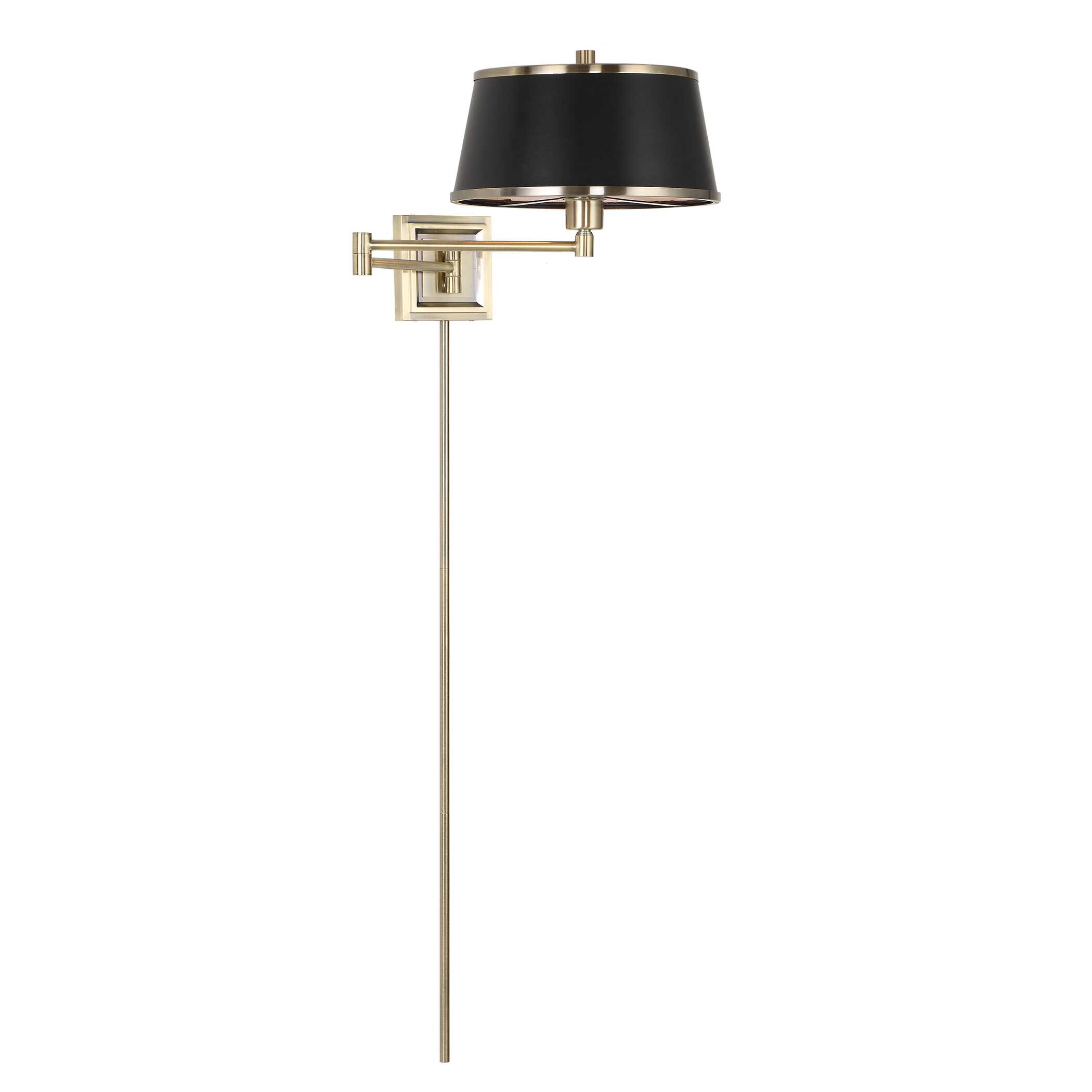 Newmarket 1 Light Brass Sconce, Ceiling Light by Uttermost, 12" width x 11.75" height x 26" depth View 6