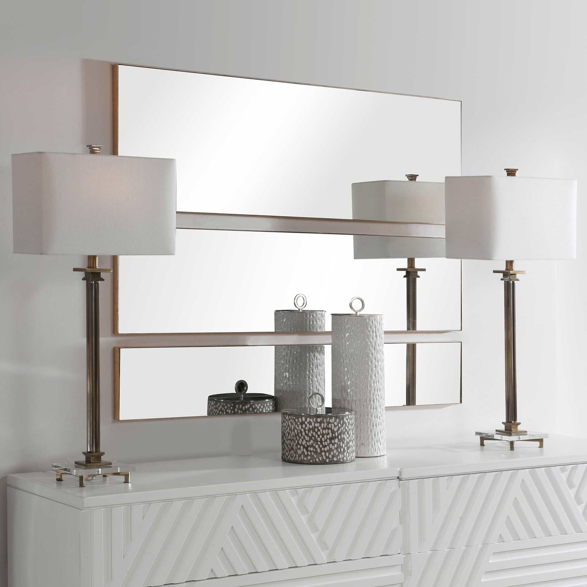 Rowling Gold Mirrors Set/3, by Uttermost, 16" width x 47" height x 1.12" depth View 6
