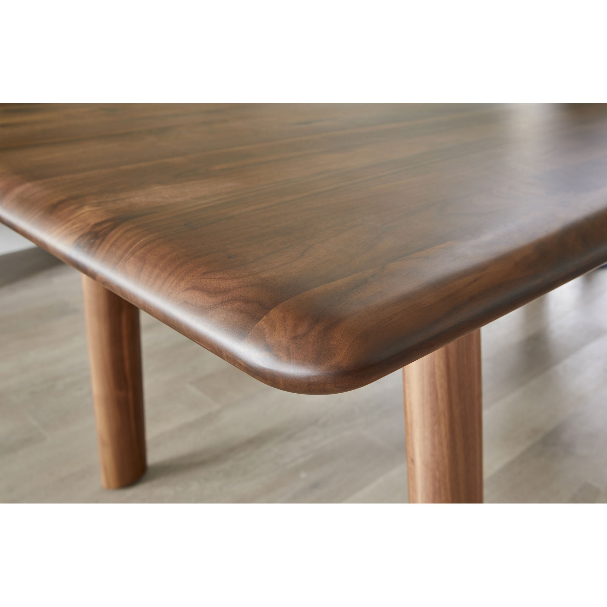 Malibu Dining Table Walnut, by Moe's Home, 88" width x 30" height x 38" depth View 12