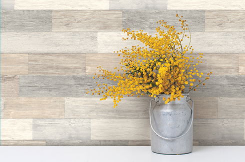 Pallet Board Grey Wallpaper