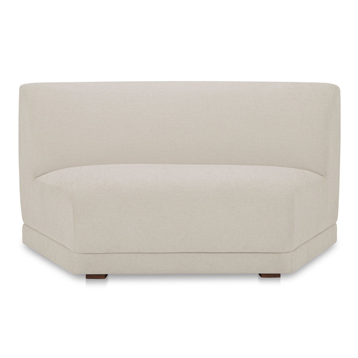 Fraser Wedge Slipper Chair Off White, Accent Chair by Moe's Home, 62.5" width x 31.5" height x 34.3" depth View 1