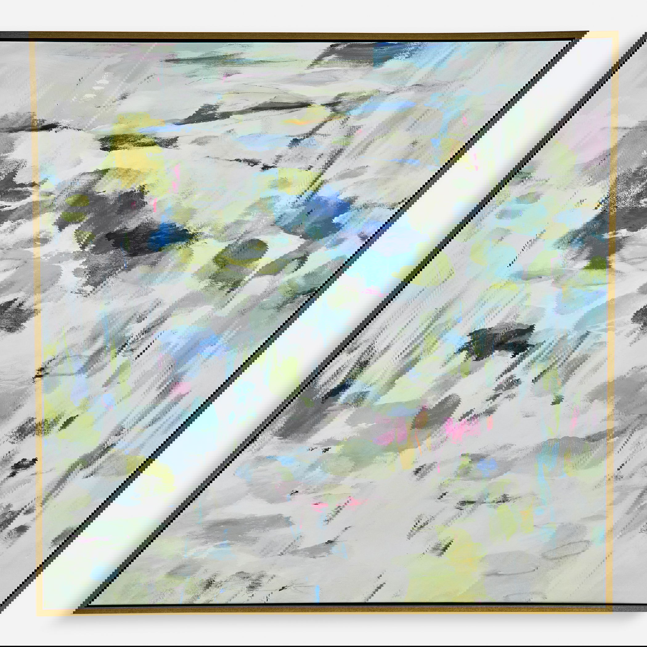 Abstract Reflections Framed Canvas, Painting by Uttermost, 49.5" width x 49.5" height x 2" depth View 1