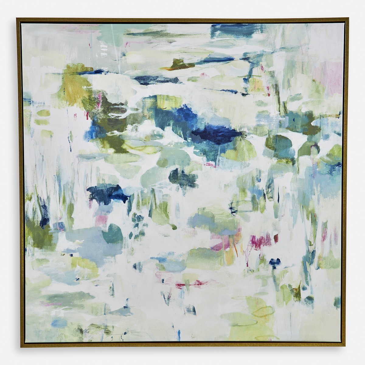 Abstract Reflections Framed Canvas, Painting by Uttermost, 49.5" width x 49.5" height x 2" depth View 1