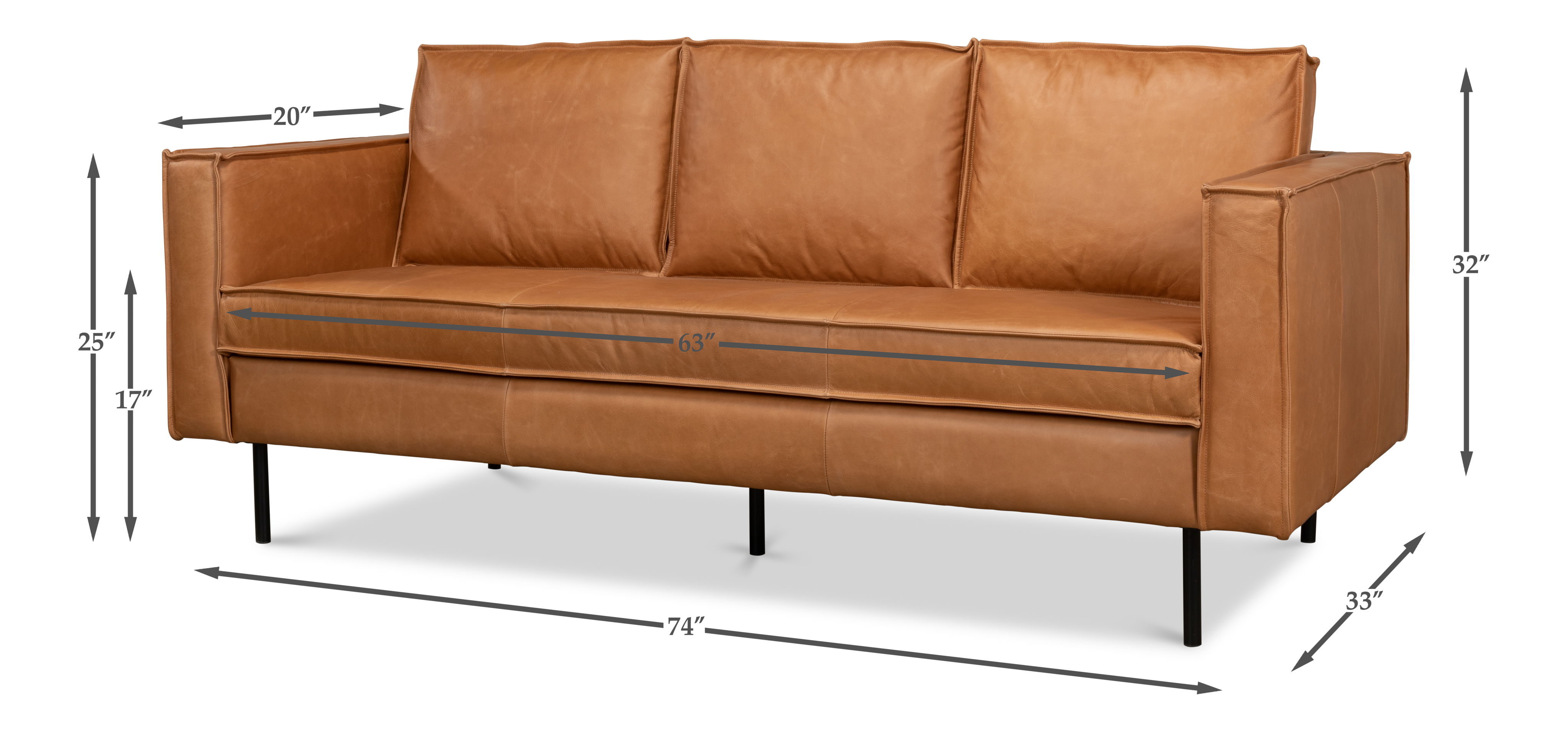 Esprit Leather Sofa large image 