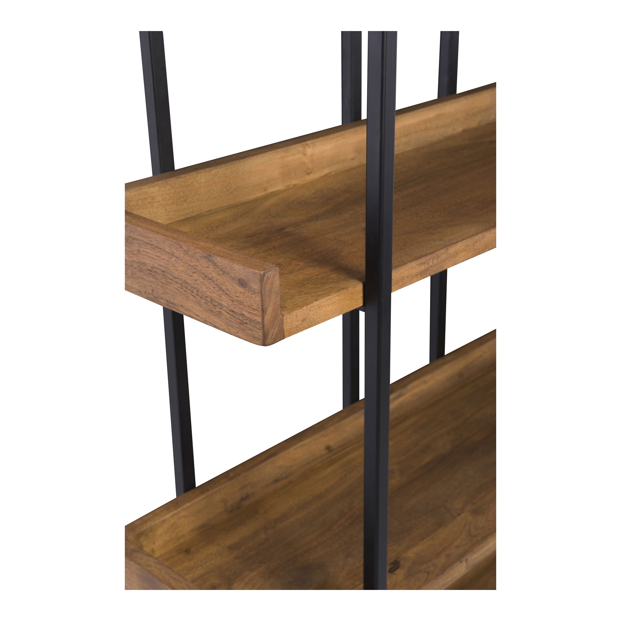 Vancouver Bookshelf Small Light Brown, Shelving & Bookcase by Moe's Home, 44" width x 75" height x 13.5" depth View 3