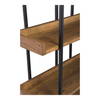 Vancouver Bookshelf Small Light Brown, Shelving & Bookcase by Moe's Home, 44" width x 75" height x 13.5" depth thumbnail 3