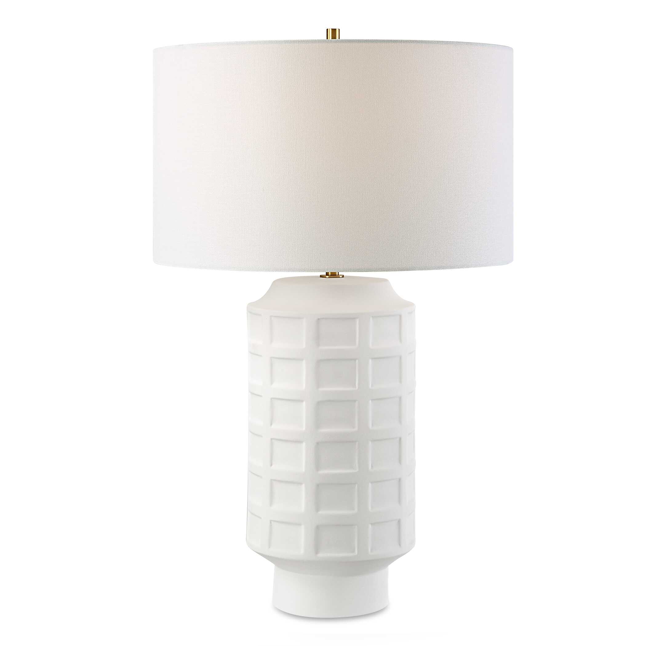 Window Pane White Table Lamp, by Uttermost, 17" width x 28" height x 17" depth View 1