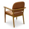Norrie Dining Chair Brown Leather, by Moe's Home, 24.41" width x 33.46" height x 24.41" depth thumbnail 2