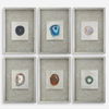 Agate Stone Silver Wall Art Set/6, Sculptural Wall Art by Uttermost, 13.5" width x 19.5" height x 1.5" depth thumbnail 1
