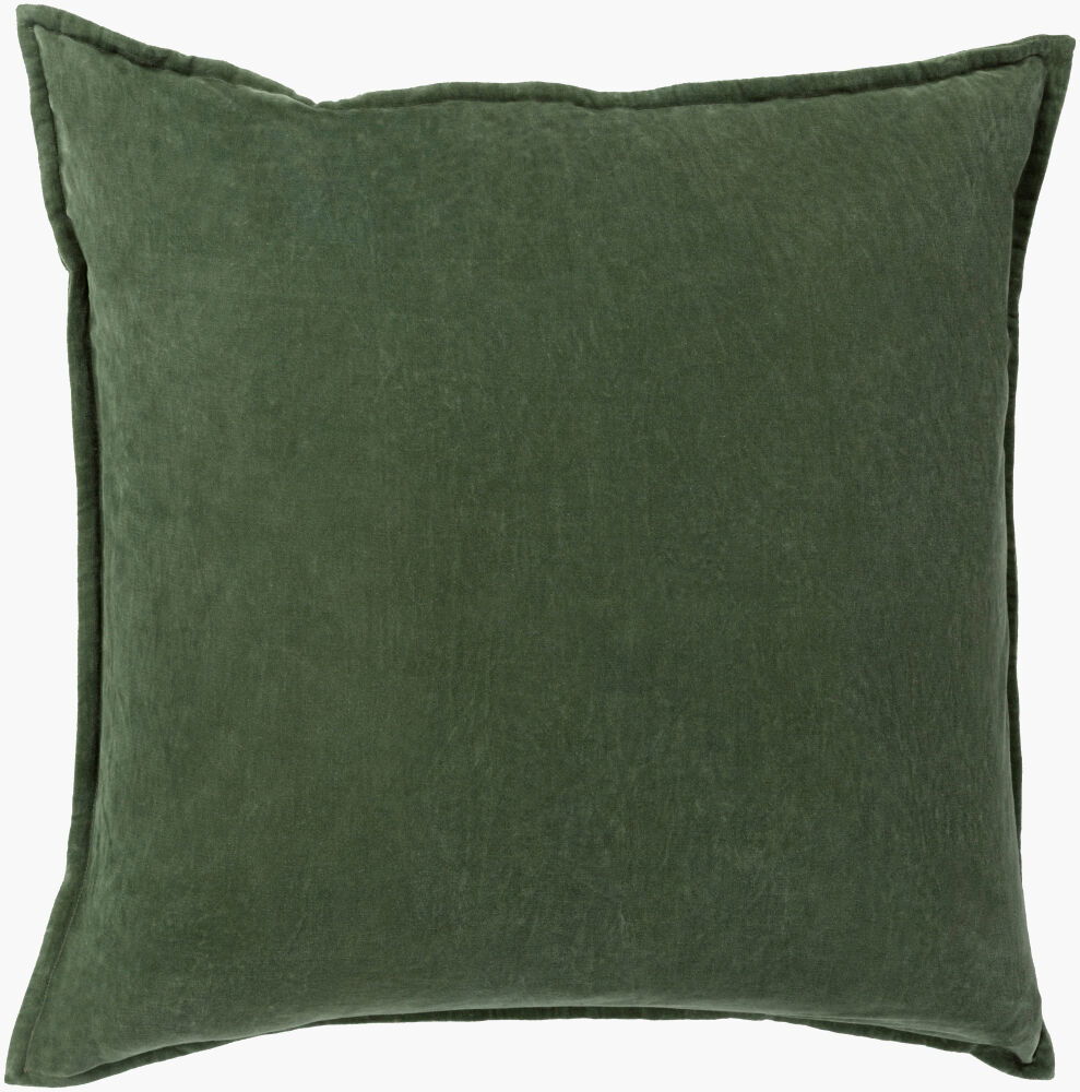 Cotton Velvet Lumbar Pillow Down, Decorative Pillow by Surya, 13" length x 19" width