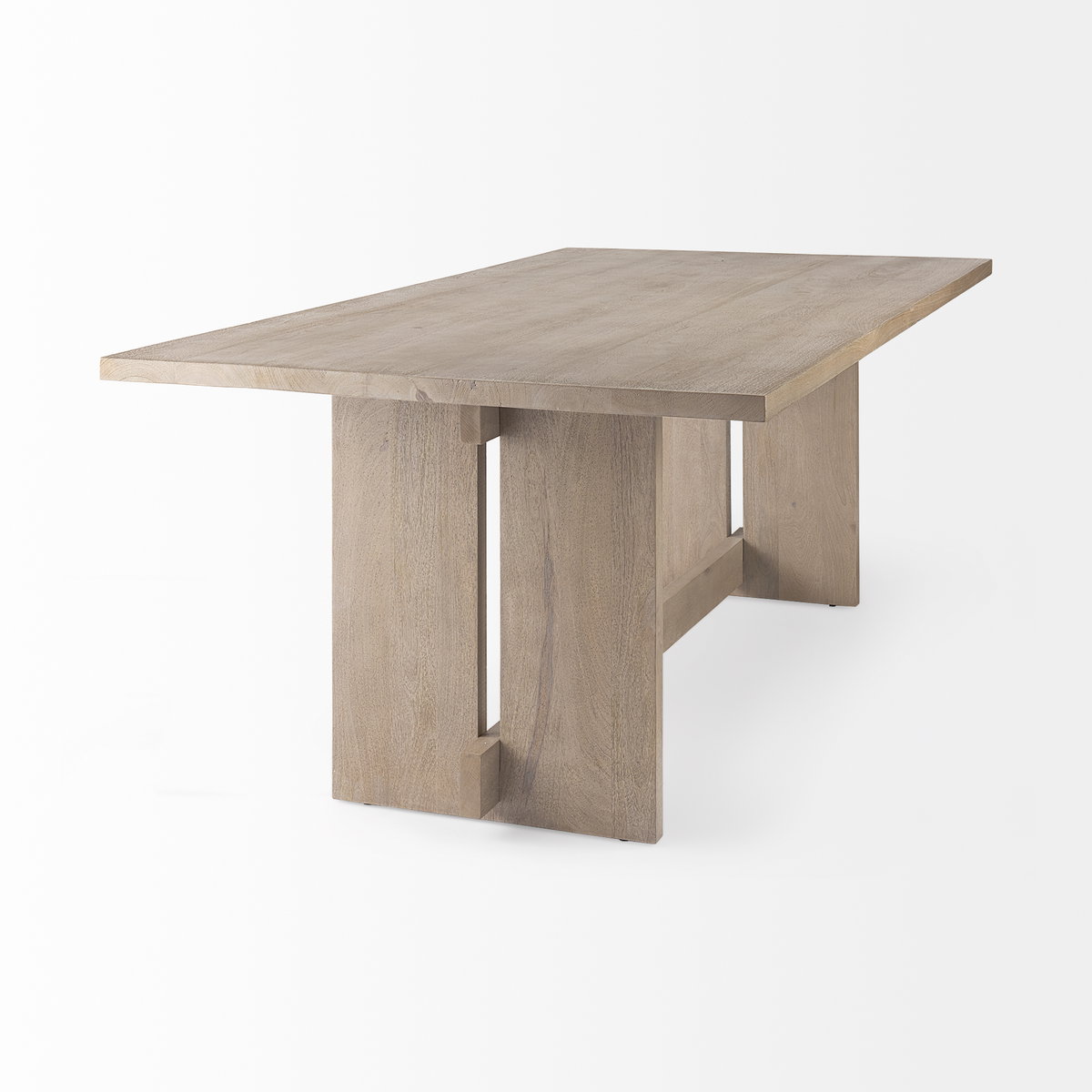 Aida 84'L x 42'W Rectangular Dining Table | Modern | Light Gray Wood | Seats 8, by Mercana, 84" length x 42" width x 30" height View 6