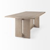 Aida 84'L x 42'W Rectangular Dining Table | Modern | Light Gray Wood | Seats 8, by Mercana, 84" length x 42" width x 30" height thumbnail 6