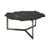 Shale 37' Irregular Live-Edge Black Slate with Flat Iron Base Coffee Table thumbnail 0